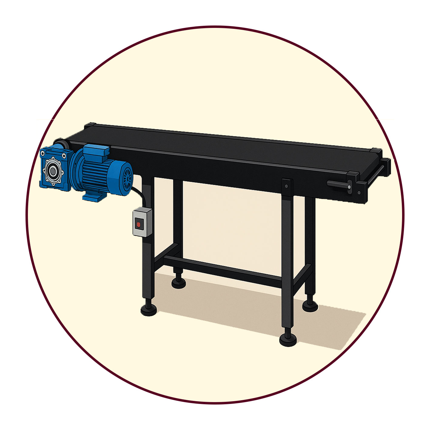 تسمه نقاله صنعتی با کیفیت بالا برای انتقال مواد در خطوط تولید و انبارها و کارخانجات